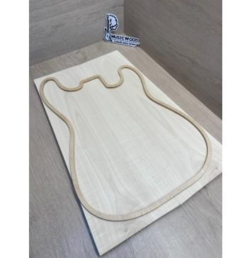 Клён Белый Явор, Волнистый заготовка на топ Тангент АА Волна А 19х180-145х505 мм - 2 шт (книжкой) -5