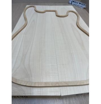 Клён Белый Явор, Волнистый заготовка на топ Тангент АА Волна А 19х180-145х505 мм - 2 шт (книжкой) -6