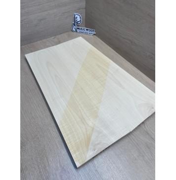 Клён Белый Явор, Волнистый заготовка на топ Тангент АА Волна А 19х180-145х505 мм - 2 шт (книжкой) -14