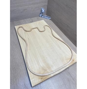 Клён Белый Явор, Волнистый заготовка на топ Тангент АА Волна А 19х180-145х505 мм - 2 шт (книжкой) -17