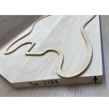 Клён Белый Явор, Волнистый заготовка на топ Смешанный ААА Волна А 19х170х500-460 мм - 2 шт (книжкой)-4