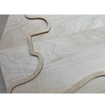 Клён Белый Явор, Волнистый заготовка на топ Смешанный ААА Волна А 19х170х500-460 мм - 2 шт (книжкой)-6