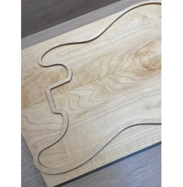 Клён Белый Явор, Волнистый заготовка на топ Смешанный ААА Волна А 19х170х500-460 мм - 2 шт (книжкой)-14