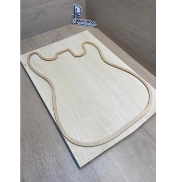 Клён Белый Явор, Волнистый заготовка на топ Тангент АА Волна А 18х173х500-495 мм - 2 шт (книжкой) -5