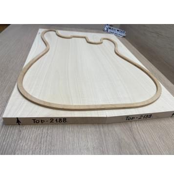 Клён Белый Явор, Волнистый заготовка на топ Тангент АА Волна А 18х173х500-495 мм - 2 шт (книжкой) -6