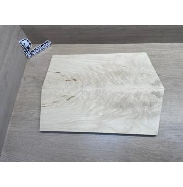 Клён Белый Явор, Волнистый заготовка на топ Смешанный АА Волна ААА 17х178х505-430 мм - 2 шт (книжкой) Уценка-потемнения, трещины с обратной стороны-2