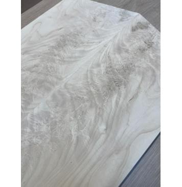 Клён Белый Явор, Волнистый заготовка на топ Смешанный АА Волна ААА 17х178х505-430 мм - 2 шт (книжкой) Уценка-потемнения, трещины с обратной стороны-6