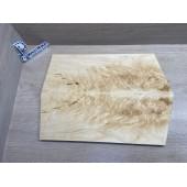 Клён Белый Явор, Волнистый заготовка на топ Смешанный АА Волна ААА 17х178х505-430 мм - 2 шт (книжкой) Уценка-потемнения, трещины с обратной стороны