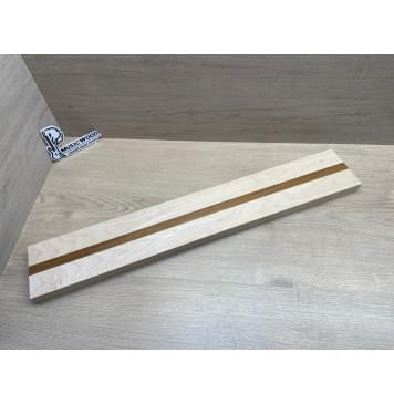 Клен Белый/Клён Печёный 180гр заготовка для переклеенного грифа электрогитары Смешанный АА 29х(45.5-19-45.5)х705 мм - из 3х частей-0