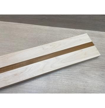 Клен Белый/Клён Печёный 180гр заготовка для переклеенного грифа электрогитары Смешанный АА 29х(45.5-19-45.5)х705 мм - из 3х частей-1