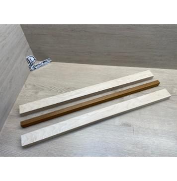 Клен Белый/Клён Печёный 180гр заготовка для переклеенного грифа электрогитары Смешанный АА 29х(45.5-19-45.5)х705 мм - из 3х частей-3