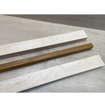 Клен Белый/Клён Печёный 180гр заготовка для переклеенного грифа электрогитары Смешанный АА 29х(45.5-19-45.5)х705 мм - из 3х частей-7