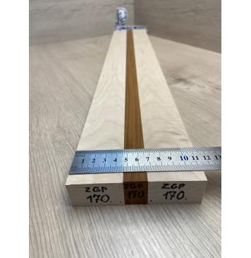 Клен Белый/Клён Печёный 180гр заготовка для переклеенного грифа электрогитары Смешанный АА 29х(45.5-19-45.5)х705 мм - из 3х частей-4