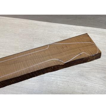 Клён Волнистый Печёный 180гр заготовка для грифа электрогитары Радиал А Волна ААА 22х87-75х755 мм (присутствуют сучки)-3