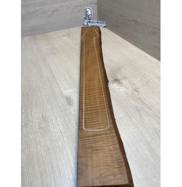 Клён Волнистый Печёный 180гр заготовка для грифа электрогитары Радиал А Волна ААА 22х87-75х755 мм (присутствуют сучки)-8
