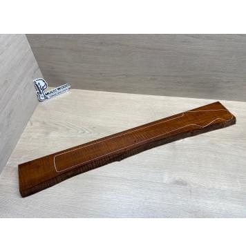 Клён Волнистый Печёный 180гр заготовка для грифа электрогитары Радиал А Волна ААА 22х87-75х755 мм (присутствуют сучки)-0