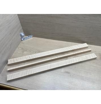 Клён Белый Явор, Волнистый заготовка грифа для электрогитары Радиал АА Волна ААА 29х(47-15-47)х800 мм -из 3х частей-5