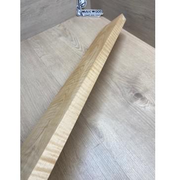 Клён Белый Явор, Волнистый заготовка грифа для бас-гитары Тангент ААА Волна ААА 28х127-110х895 мм-19