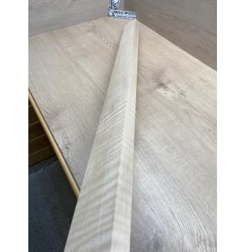 Клён Белый Явор, Волнистый заготовка для переклеенного сквозного грифа гитары Радиал АА Волна ААА 27х56х1130 мм-11