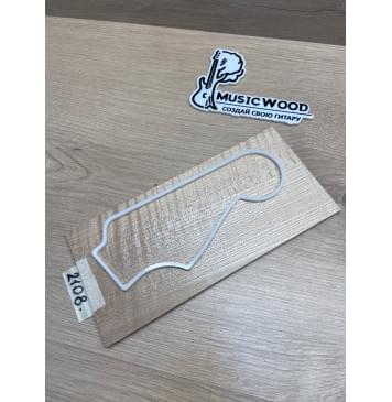 Клён Белый Явор, Волнистый заготовка накладки на головку грифа Радиал АА Волна АА 5х109х230 мм-1