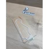 Клён Белый Явор, Волнистый заготовка накладки на головку грифа Радиал АА Волна АА 6х109х230 мм