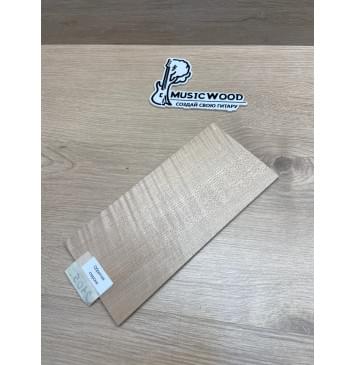 Клён Белый Явор, Волнистый заготовка накладки на головку грифа Радиал АА Волна АА 5х109х230 мм-3