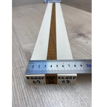 Клен Белый Явор, Волнистый/Клен Волнистый Печёный 180гр заготовка для переклеенного грифа безголовой гитары Радиал АА Волна АА 23х(28-17-28)х542 мм - из 3х частей-8