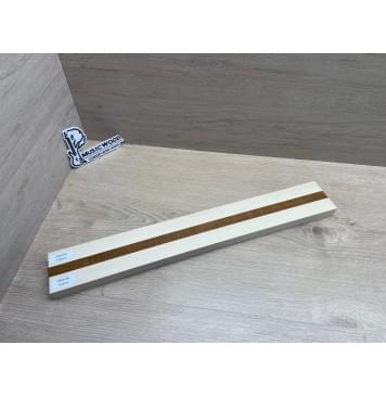 Клен Белый Явор, Волнистый/Клен Волнистый Печёный 180гр заготовка для переклеенного грифа безголовой гитары Радиал АА Волна АА 23х(28-17-28)х542 мм - из 3х частей-10