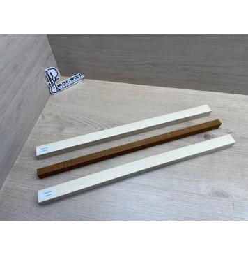 Клен Белый Явор, Волнистый/Клен Волнистый Печёный 180гр заготовка для переклеенного грифа безголовой гитары Радиал АА Волна АА 23х(28-17-28)х542 мм - из 3х частей-11