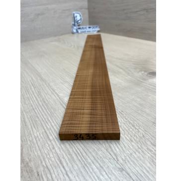 Клён Волнистый Печёный 180 гр заготовка накладки для электрогитары Радиал АА Волна ААА 10х63-55х533 мм-1