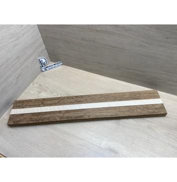 Овенгкол/Клён Белый Явор, Волнистый заготовка для переклеенного грифа электрогитары Радиал ААААА 29х(51-27-51)х725 мм - из 3х частей-2