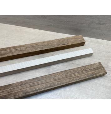 Овенгкол/Клён Белый Явор, Волнистый заготовка для переклеенного грифа электрогитары Радиал ААААА 29х(51-27-51)х725 мм - из 3х частей-6