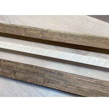 Овенгкол/Клён Белый Явор, Волнистый заготовка для переклеенного грифа электрогитары Радиал ААААА 29х(51-27-51)х725 мм - из 3х частей-9