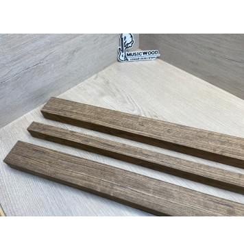 Овенгкол заготовка грифа для электрогитары Радиал ААААА 30х(51-23-51)х725 мм - из 3х частей-7