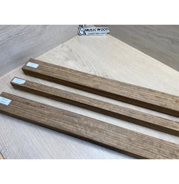 Овенгкол заготовка грифа для электрогитары Радиал ААААА 30х(51-23-51)х725 мм - из 3х частей-11