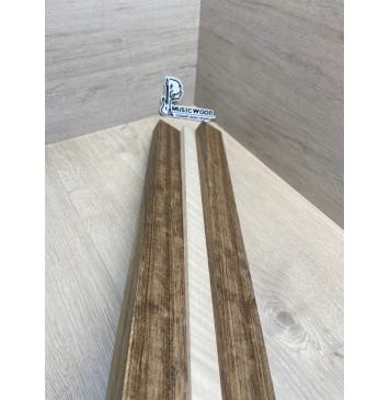 Овенгкол/Клён Белый Явор, Волнистый заготовка для переклеенного грифа электрогитары Радиал ААА Волна ААА 30х(51-27-51)х733 мм - из 3х частей-7