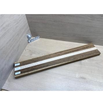 Овенгкол/Клён Белый Явор, Волнистый заготовка для переклеенного грифа электрогитары Радиал ААА Волна ААА 30х(51-27-51)х733 мм - из 3х частей-10