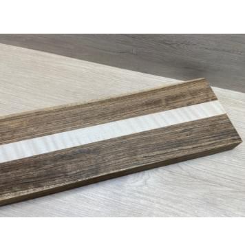 Овенгкол/Клён Белый Явор, Волнистый заготовка для переклеенного грифа электрогитары Радиал ААА Волна ААА 30х(51-27-51)х733 мм - из 3х частей-13