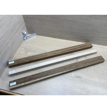 Овенгкол/Клён Белый Явор, Волнистый заготовка для переклеенного грифа электрогитары Радиал ААА Волна ААА 30х(51-27-51)х733 мм - из 3х частей-8