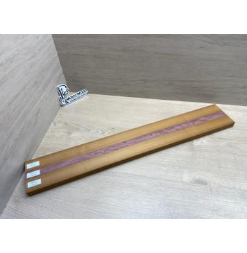 Клён Печёный 180гр/Амарант заготовка для переклеенного грифа электрогитары Радиал ААА 23х(43-22-43)х740 мм - из 3х частей-8