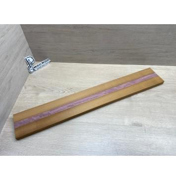Клён Печёный 180гр/Амарант заготовка для переклеенного грифа электрогитары Радиал ААА 21х(42.5-23-42.5)х710 мм - из 3х частей-0