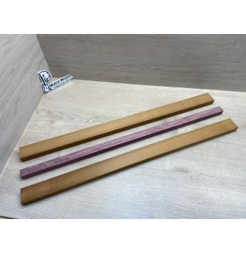 Клён Печёный 180гр/Амарант заготовка для переклеенного грифа электрогитары Радиал ААА 21х(42.5-23-42.5)х710 мм - из 3х частей-3