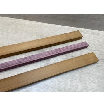 Клён Печёный 180гр/Амарант заготовка для переклеенного грифа электрогитары Радиал ААА 21х(42.5-23-42.5)х710 мм - из 3х частей-4