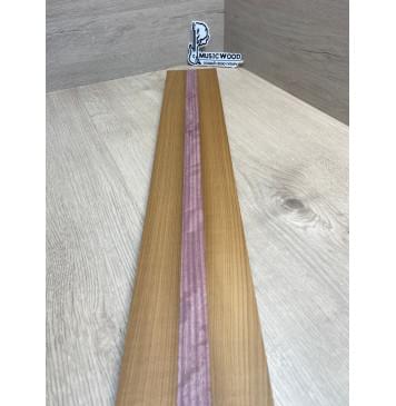 Клён Печёный 180гр/Амарант заготовка для переклеенного грифа электрогитары Радиал ААА 21х(42.5-23-42.5)х710 мм - из 3х частей-7