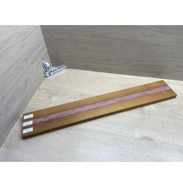 Клён Печёный 180гр/Амарант заготовка для переклеенного грифа электрогитары Радиал ААА 21х(42.5-23-42.5)х710 мм - из 3х частей-9