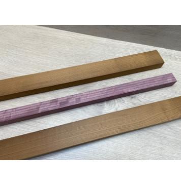 Клён Печёный 180гр/Амарант заготовка для переклеенного грифа электрогитары Радиал ААА 21х(42.5-23-42.5)х710 мм - из 3х частей-11