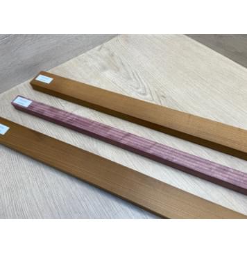 Клён Печёный 180гр/Амарант заготовка для переклеенного грифа электрогитары Радиал ААА 21х(42.5-23-42.5)х710 мм - из 3х частей-12