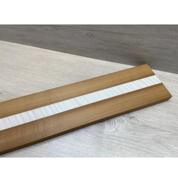 Клён Печёный 180гр/Клён Белый Явор, Волнистый заготовка для переклеенного грифа электрогитары Радиал АА Волна ААА 23х(45-28-45)х750 мм - из 3х частей-1