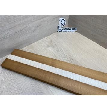 Клён Печёный 180гр/Клён Белый Явор, Волнистый заготовка для переклеенного грифа электрогитары Радиал АА Волна ААА 23х(45-28-45)х750 мм - из 3х частей-2