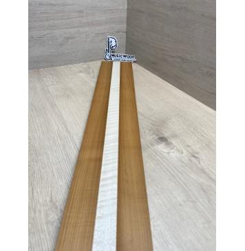 Клён Печёный 180гр/Клён Белый Явор, Волнистый заготовка для переклеенного грифа электрогитары Радиал АА Волна ААА 23х(45-28-45)х750 мм - из 3х частей-4